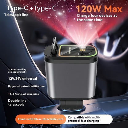 4 in 1 120W Starry Roof Car Charger